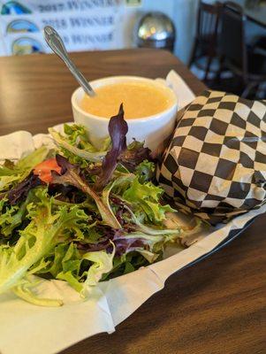 1/2 Sandwich, Salad, and Soup~ $12.50