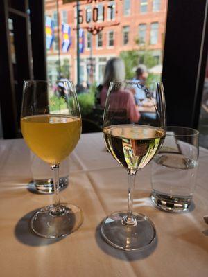 Cava and Mimosa.  Nice table.