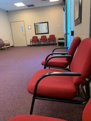 The empty waiting room.