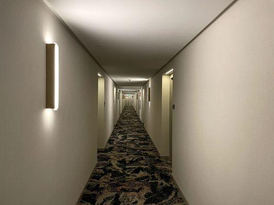 4th floor hallway of the hotel. October 2023