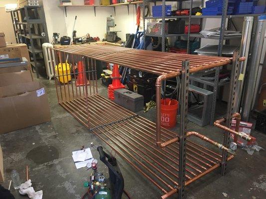 Custom built geothermal heat exchanger