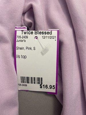 They are selling a used shirt for more than DOUBLE the price of it brand new.