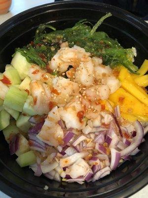 Sweet Chili Shrimp Poke Bowl - great dressing