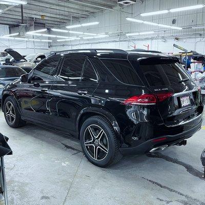 Mercedes back its glory after side swipe damages repaired at our shop