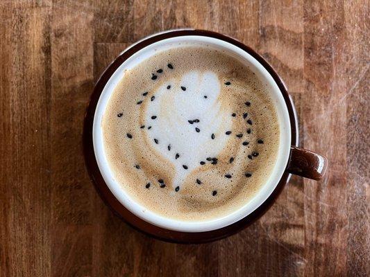 Black sesame latte