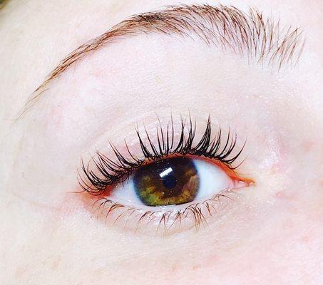 Keratin Lash Lifts give a natural, effortless look for 6-8 weeks.