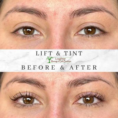 Lash lift & tint before and after by Bree