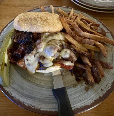 The Burn Out - Brisket Burnt Ends, Cowboy Candy, Vermont cheese with Hand Cut French Fries