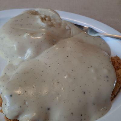 Chicken Fried Chicken with Mashed Potatoes and Gravy