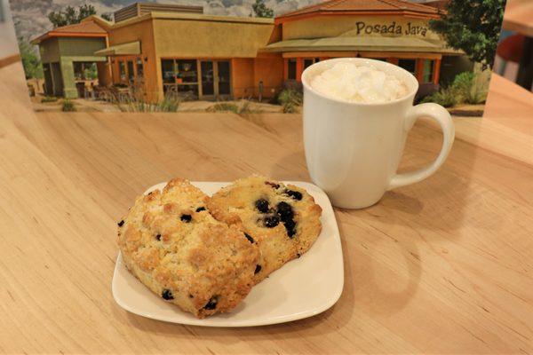 Scones with hot chocolate beat away the Monday blues!