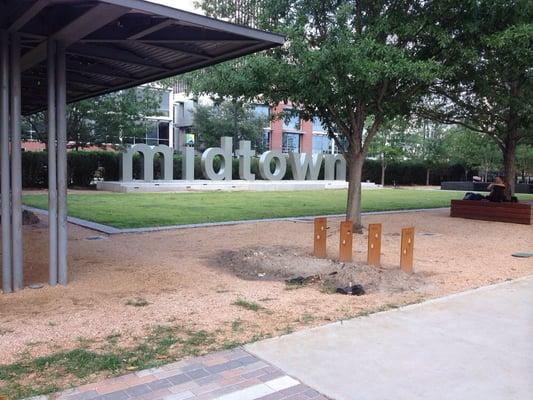 Check out the park! A little bit of green in midtown!