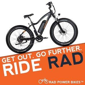 We are a RAD Power Bikes FLEET PARTNER.  Test Ride by taking a tour or by renting a RAD bike and if you purchase a bike RPB gives $50 off.