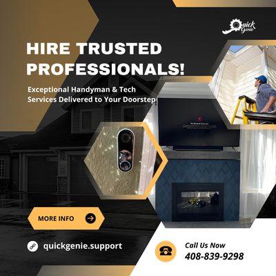 Hire Trusted Professionals | Exceptional Handyman & Tech Services Delivered to Your Doorstep