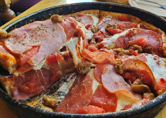 Deep Dish Meat Lover Combo. Yummy.