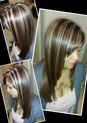 Examples of color hilites and haircuts that I do. ...Amanda Gutierrez 325-456-7934 or 512-396-0217@ SOPHIAS BEAUTY SALON