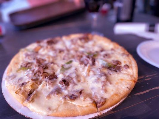 Philly Steak and Cheese pizza