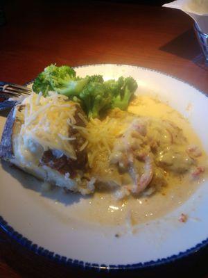 Stuffed flounder with lobster meat and sides. Top notch for the price!