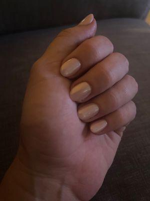 Chrome nude nails