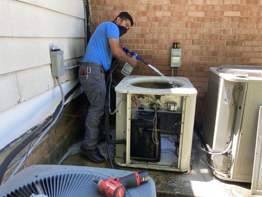 Washing the coils