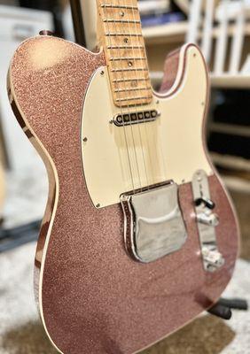 Pink Champagne custom shop telecaster from Gelb music