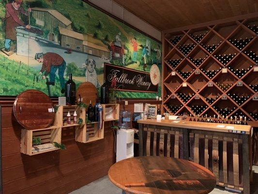 The beautiful tasting room