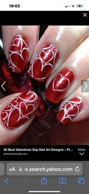 How perfect were these hearts on my nails for Valentine's Day?!!!!!