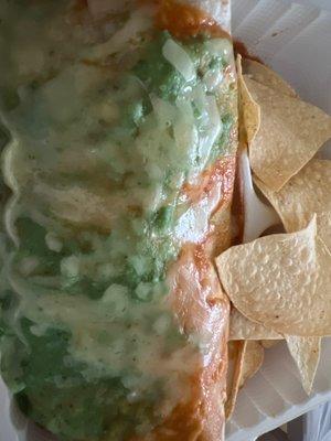 Wet combo chile relleno burrito!They are