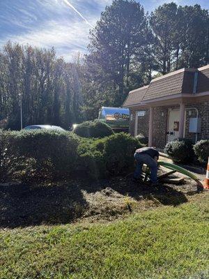 Commercial septic tank for a 16 unit apartment building.