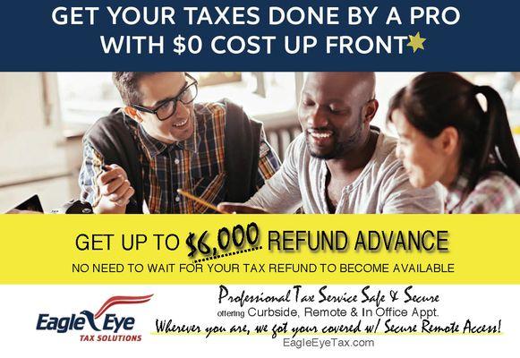 Now Offering Refund Advances up to $6000