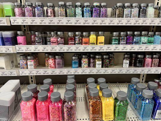 Almost a full aisle of your glitter options!