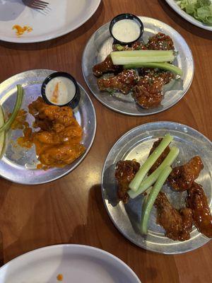 Wings (General Tso, Medium, Bourbon sauces)