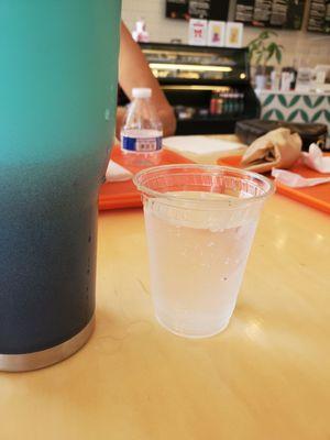 This is typical their customer service. A cup of water. In the desert. In June. When it was 112 degrees. They gave me 3oz of water.