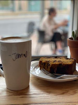 Cappuccino and Chocolate Banana Bread