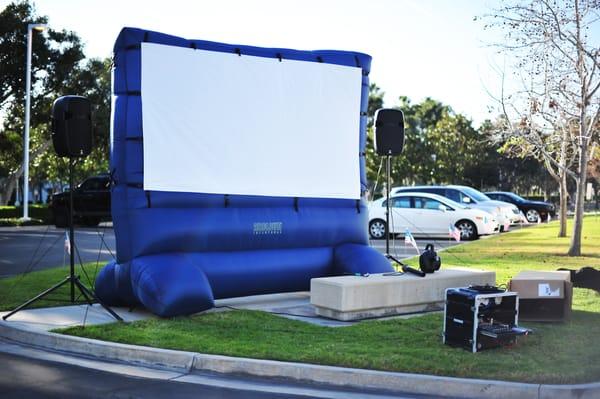 Outdoor Movie Setup