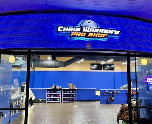 Chris Warren's Pro Shop inside Plano Super Bowl in Plano, TX.