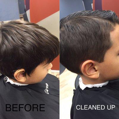 Cleaned up, young men's haircut. #3 to #4 fade with a combover style. Greatclips Lodi... Always fresh cuts