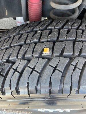 Nail in tire