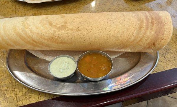 Plain Dosa (crispy rice and lentil crepe)