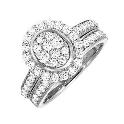 Diamond Engagement Ring with Matching Wedding Ring