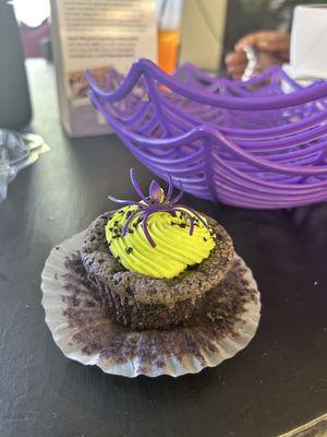 Purple velvet cupcake