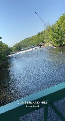 Bridge next to parking lot