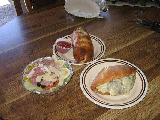 Salad, Stromboli, Philly