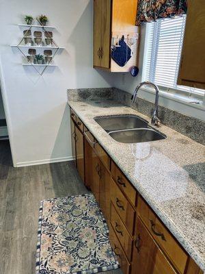 Newly installed granite counters