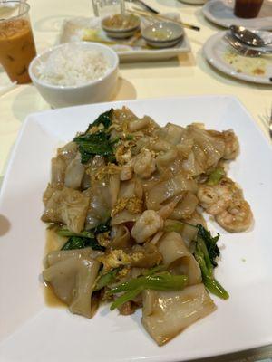 Pad See Ew with Shrimp