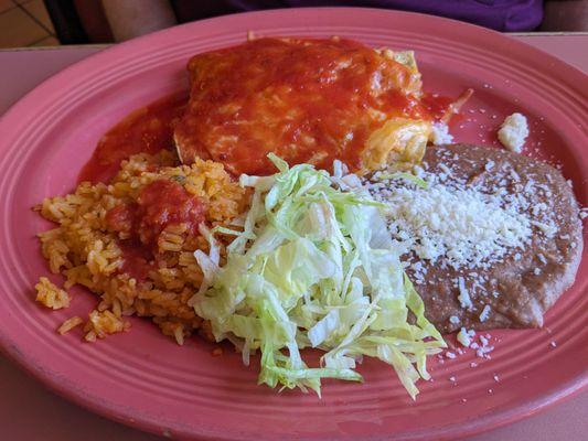 Lunch - two enchiladas!