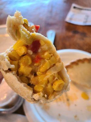 Sweet corn empanada