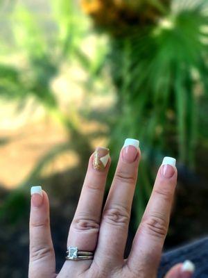 Fun twist to traditional French Manicure