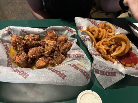 Parmesan Garlic Boneless Wings - 10 Boneless and Curly Fries