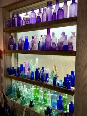 Come see our impressive collection of vintage glass bottles