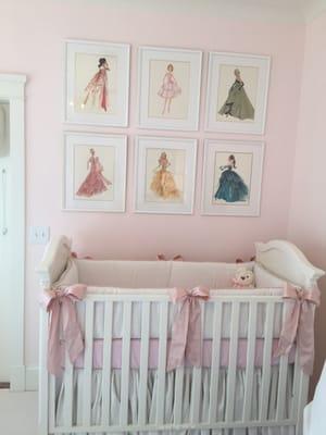 Custom baby bedding designed by Rivers